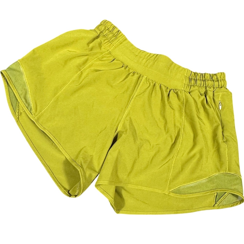 Lululemon Hottie Hot Short II Women's 6 Tall Golden Lime Running 4-way‎ Stretch